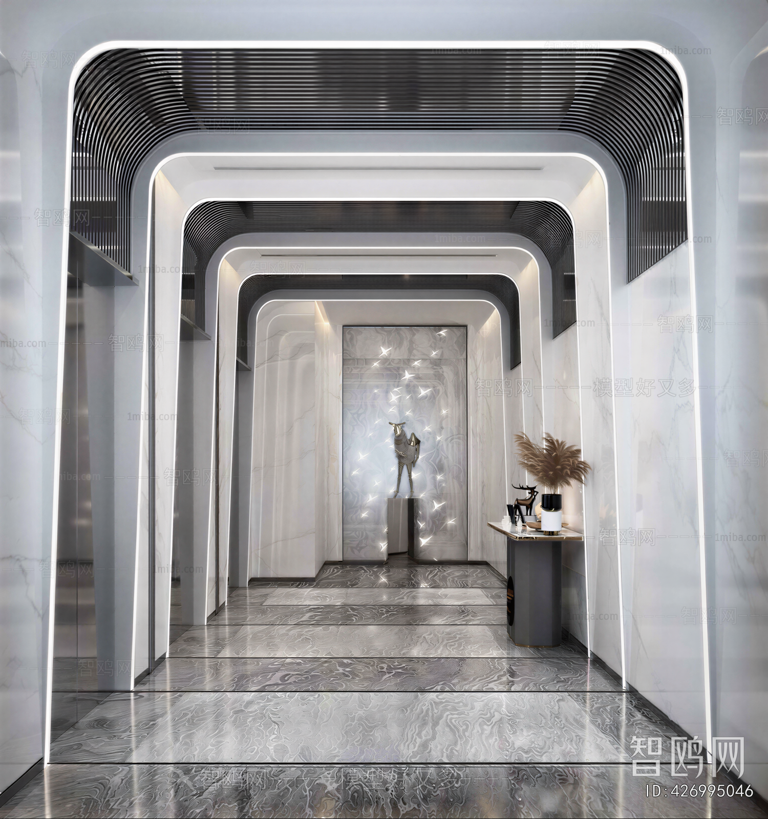 Modern Office Elevator Hall