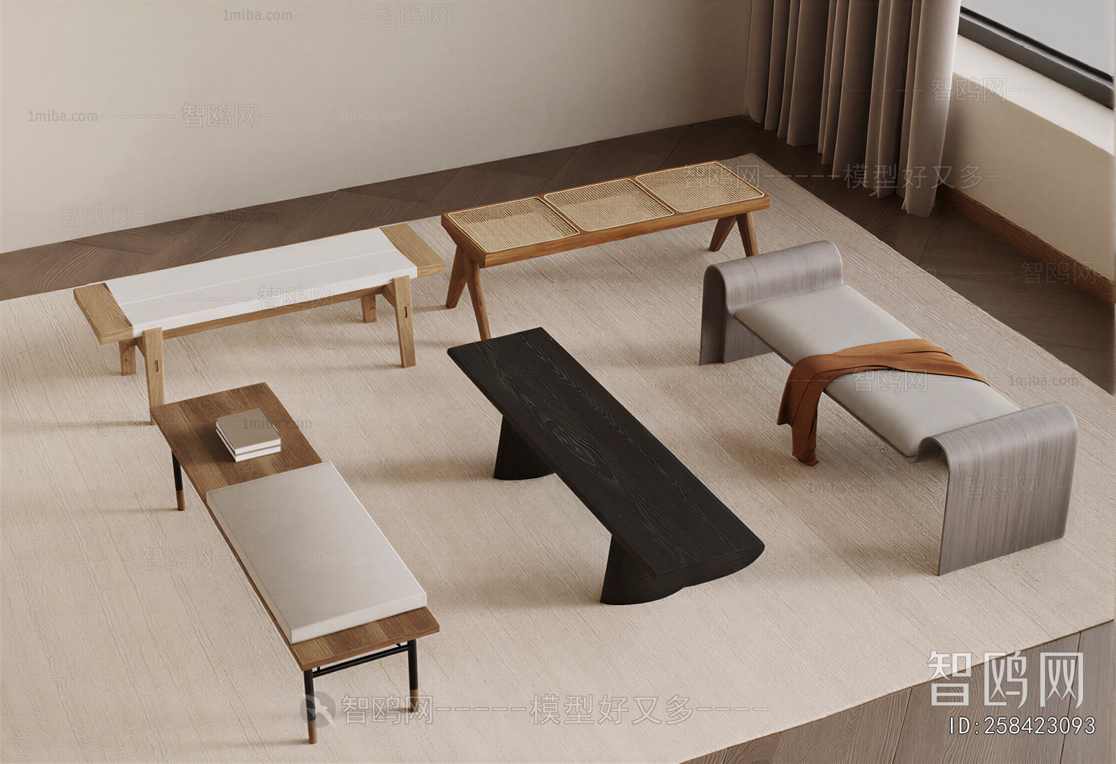 Wabi-sabi Style Stool For Changing Shoes