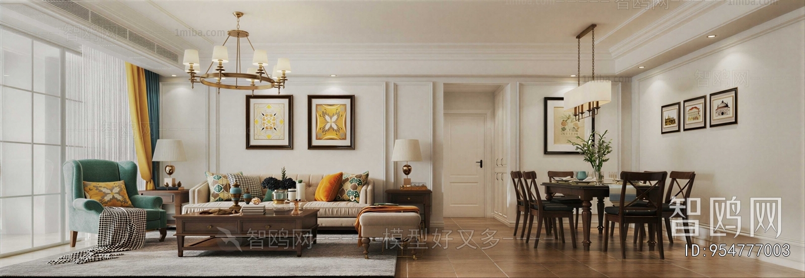 American Style A Living Room