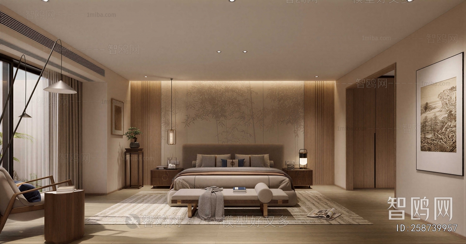 New Chinese Style Bedroom