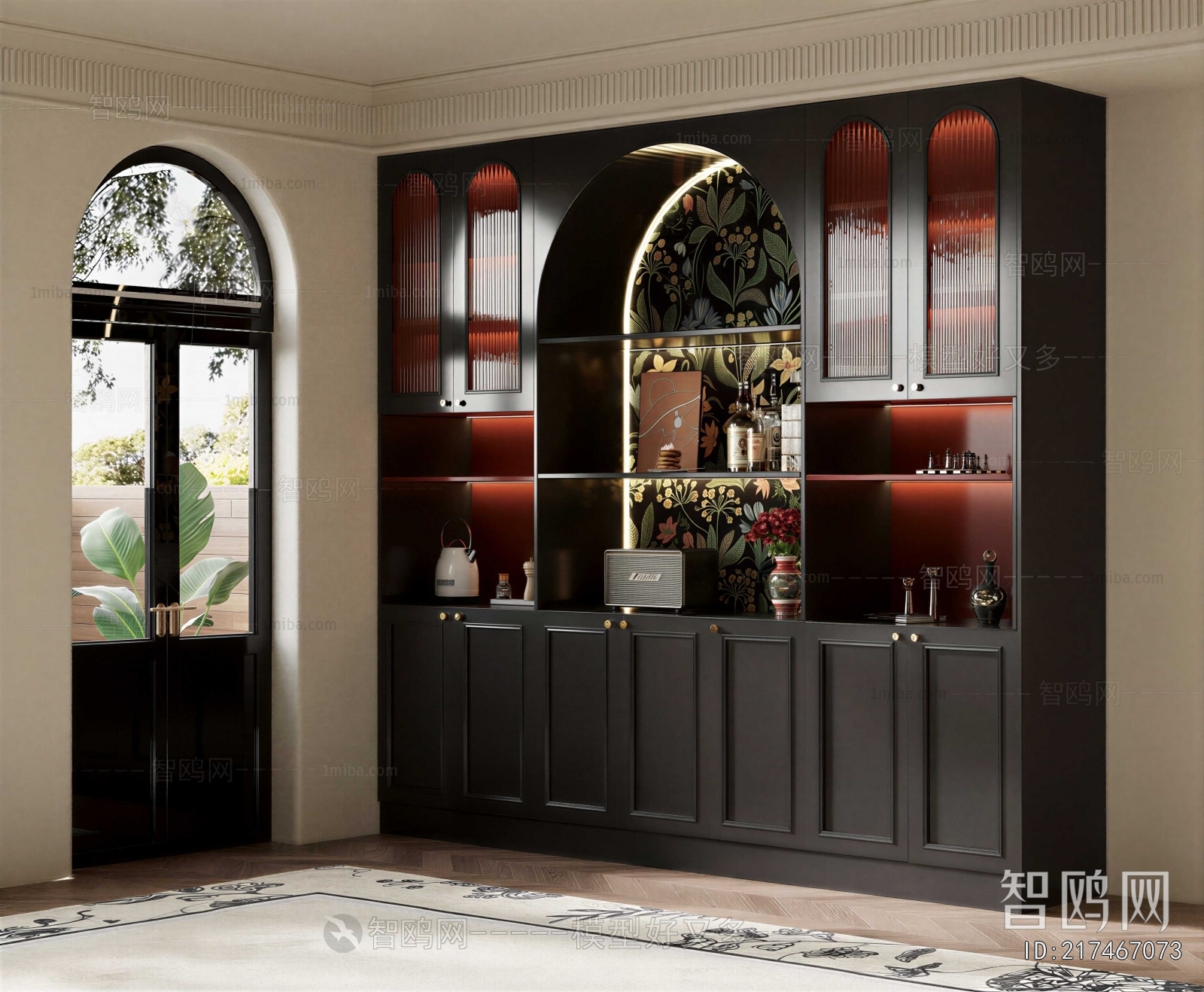 French Style Wine Cabinet