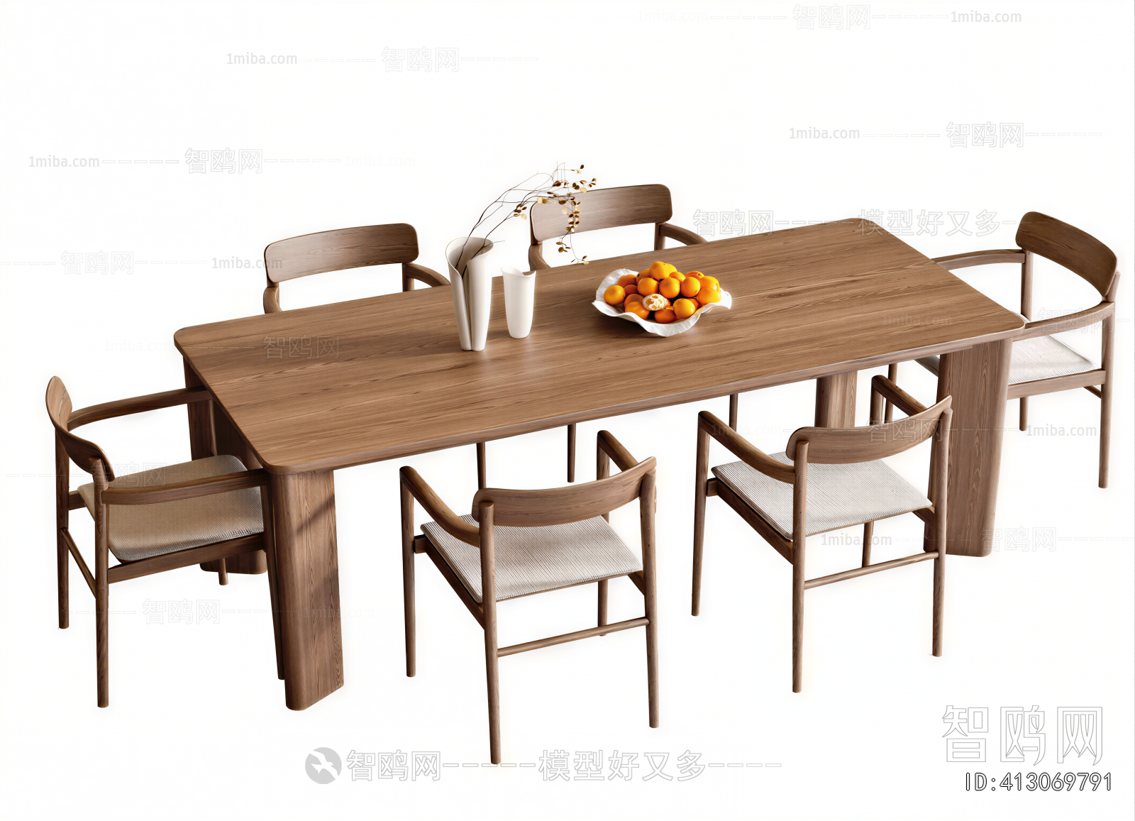 Wabi-sabi Style Dining Table And Chairs