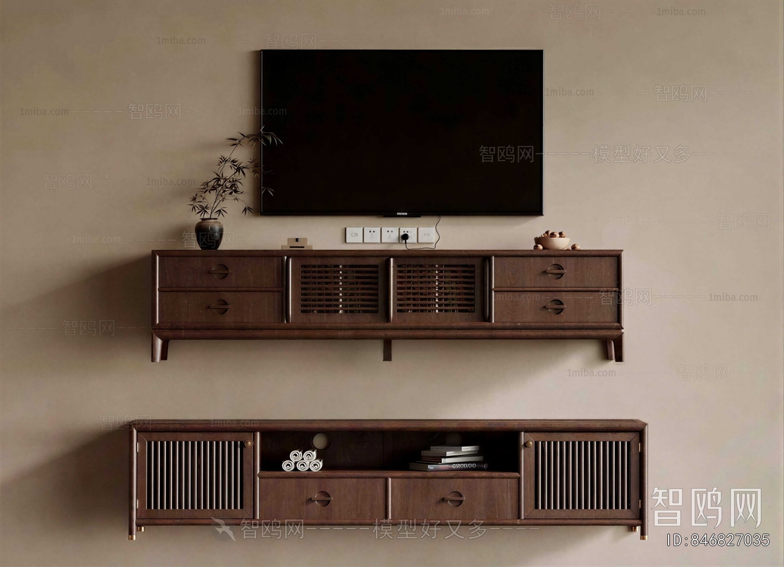 New Chinese Style TV Cabinet