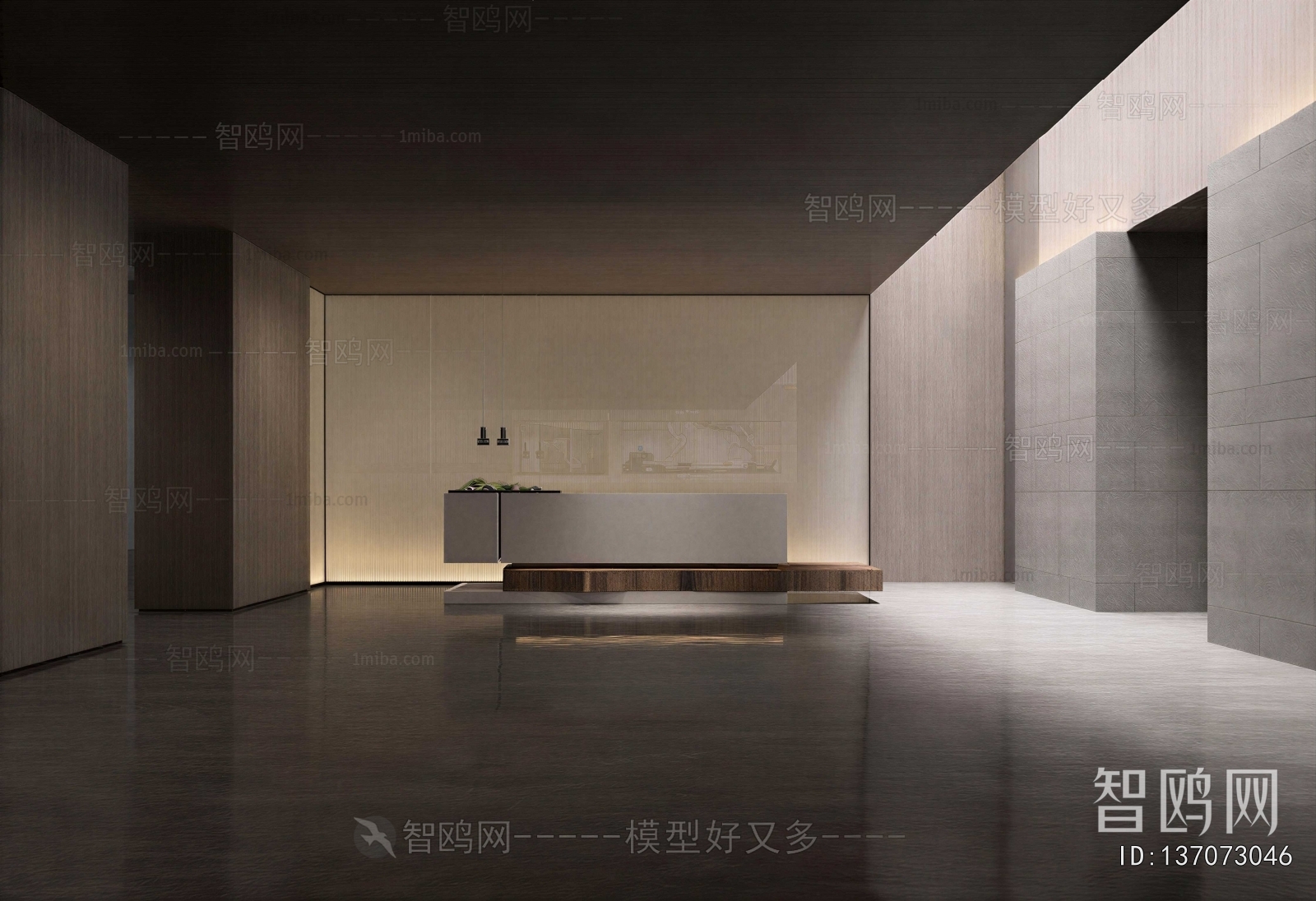 Modern Office Reception Desk