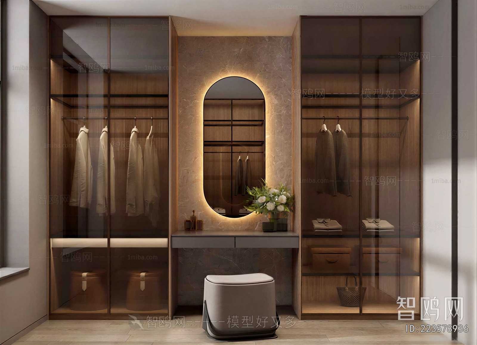 Modern Clothes Storage Area