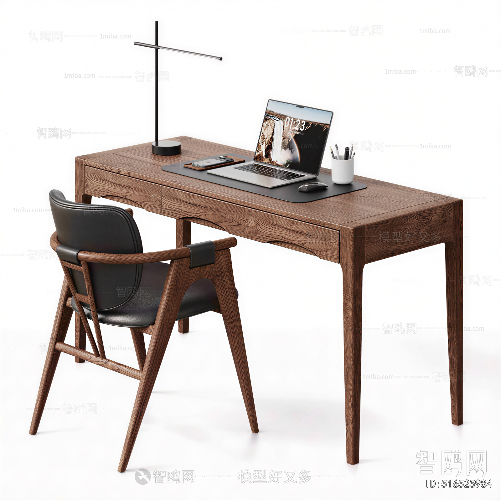 American Style Computer Desk And Chair