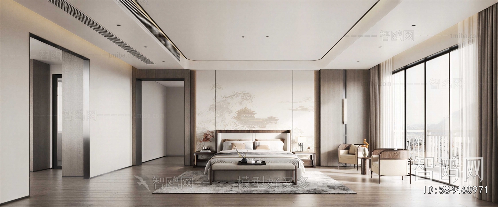 New Chinese Style Bedroom