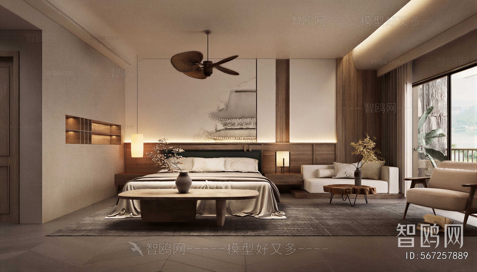 Wabi-sabi Style Bedroom