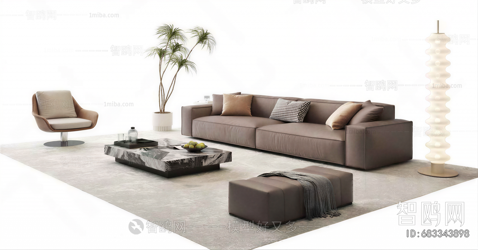 Modern Three-seat Sofa