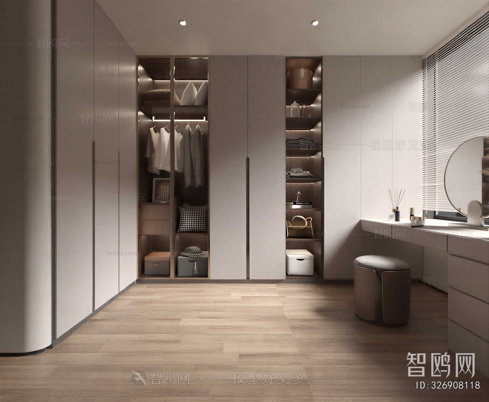 Modern Clothes Storage Area