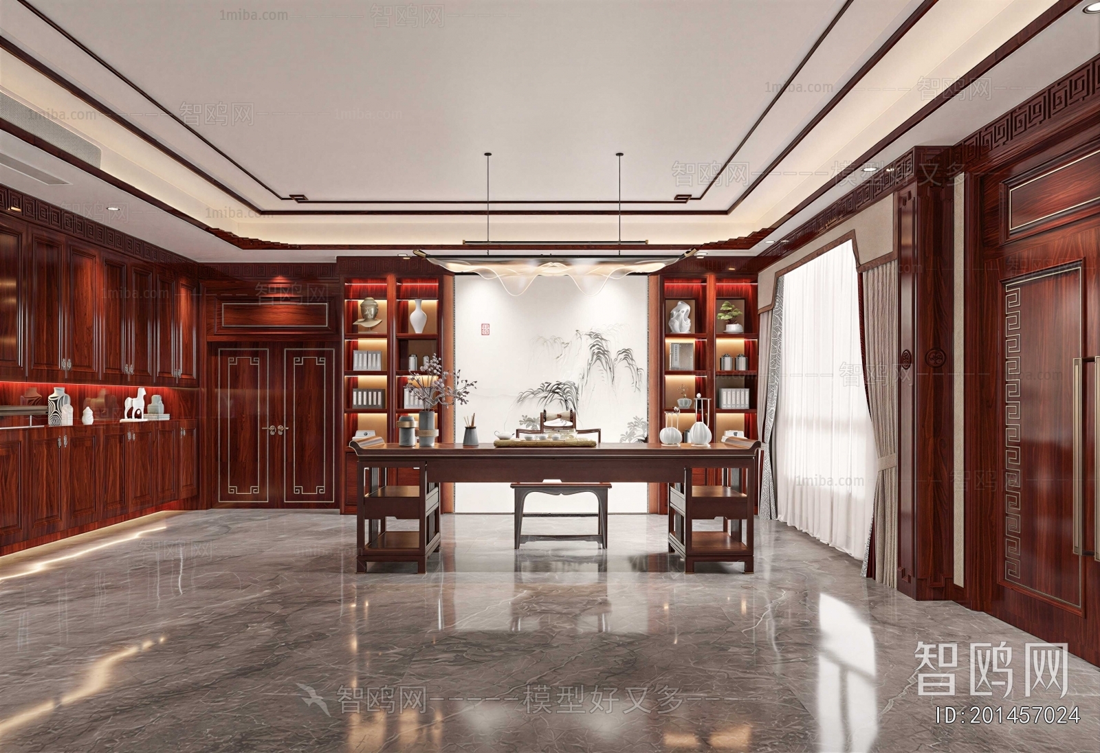 New Chinese Style Study Space