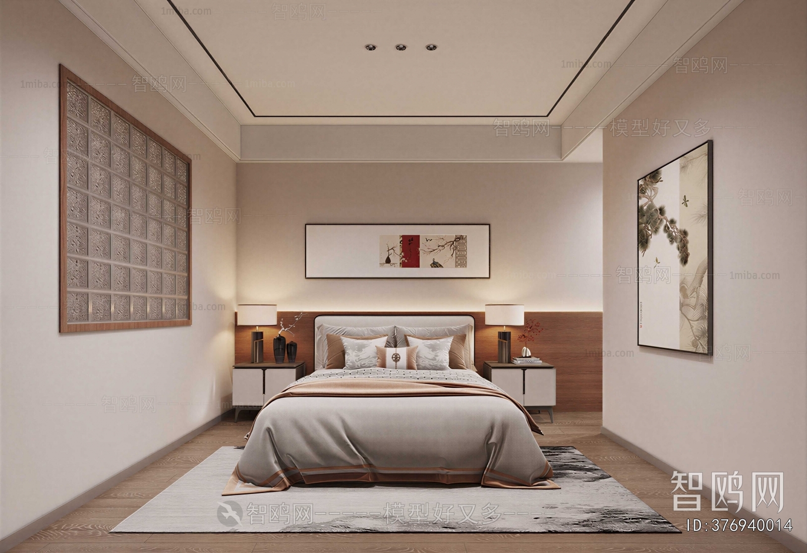 New Chinese Style Bedroom