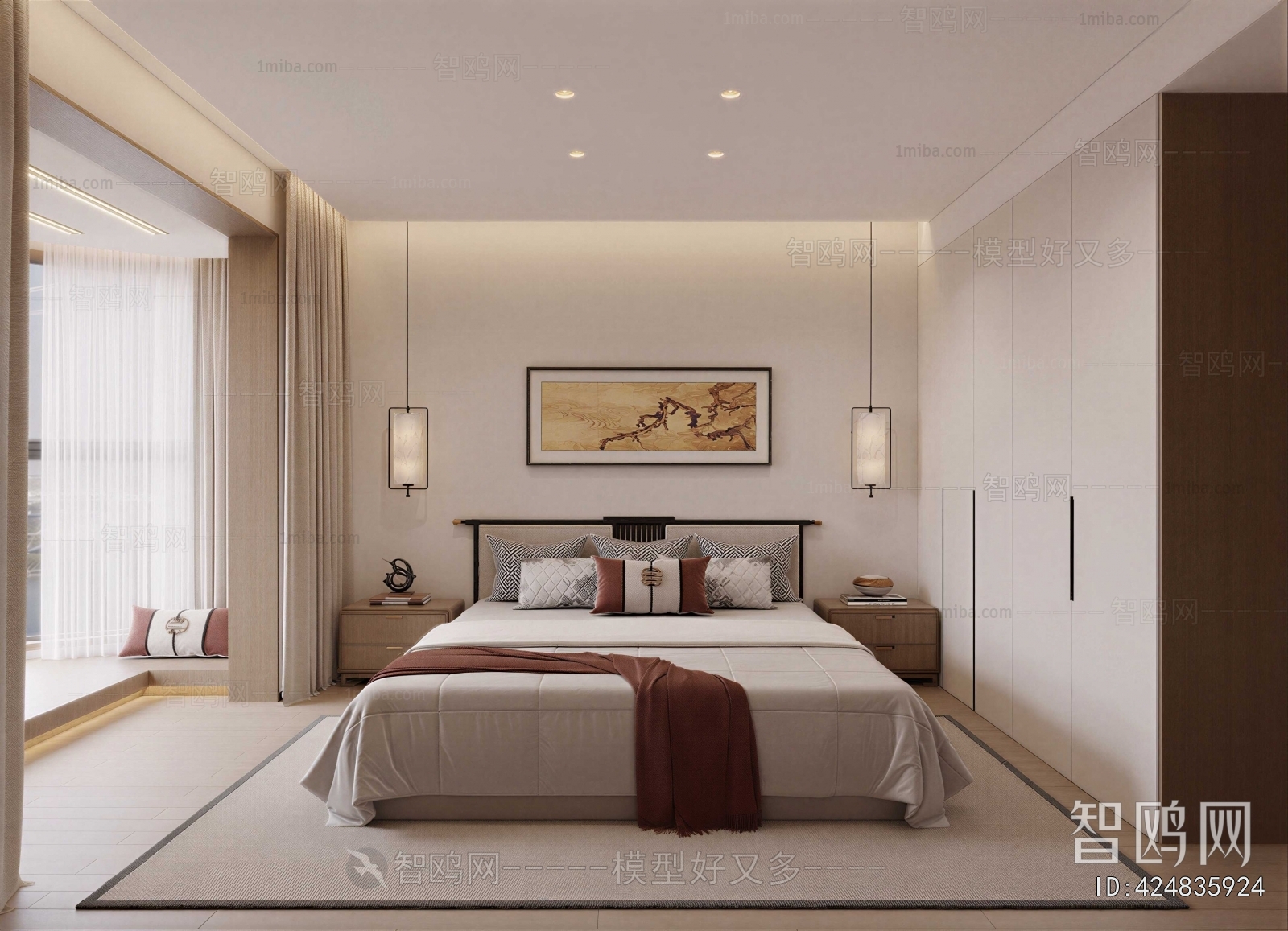 New Chinese Style Bedroom