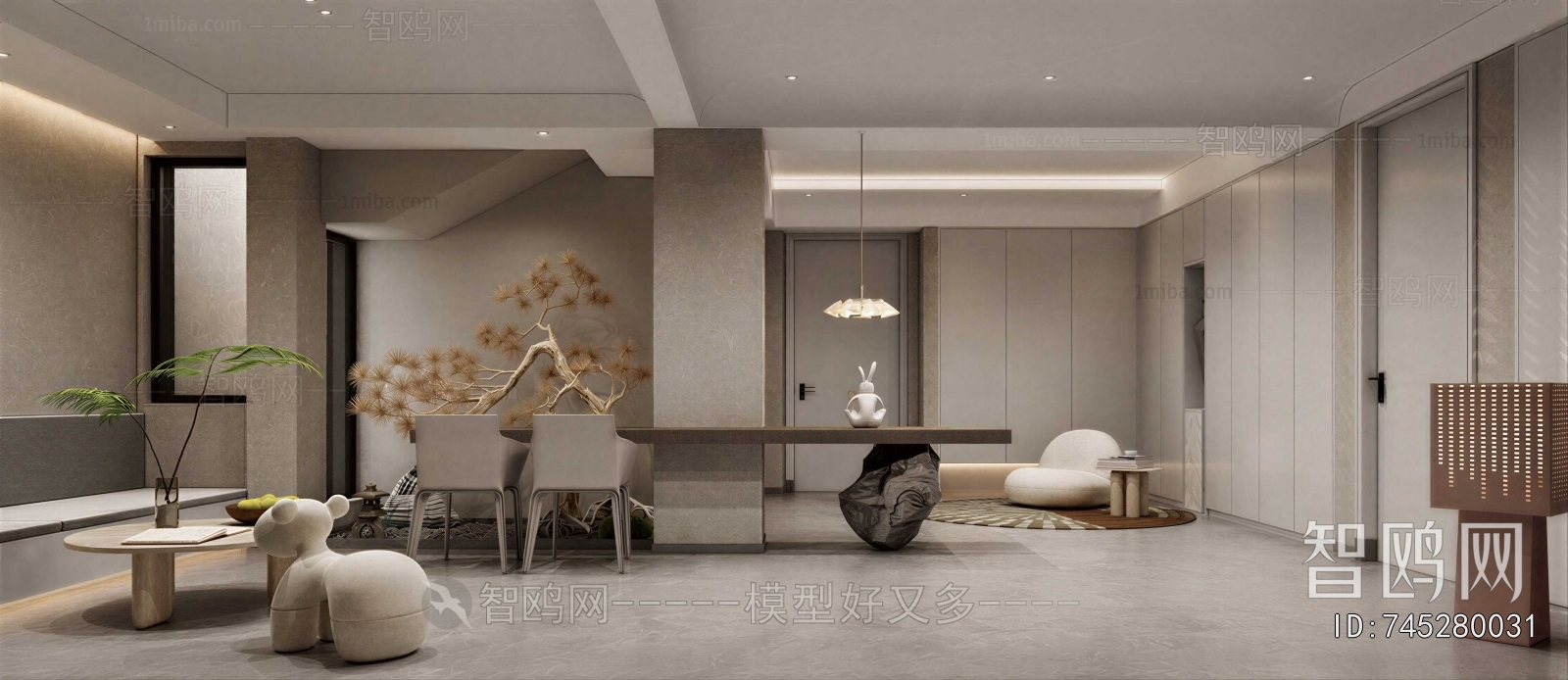 Wabi-sabi Style Dining Room