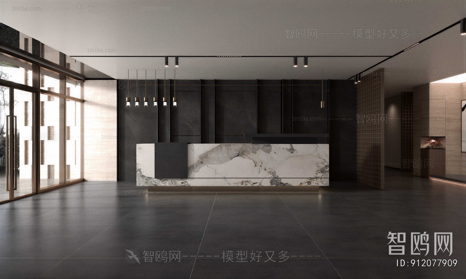 Modern Office Reception Desk