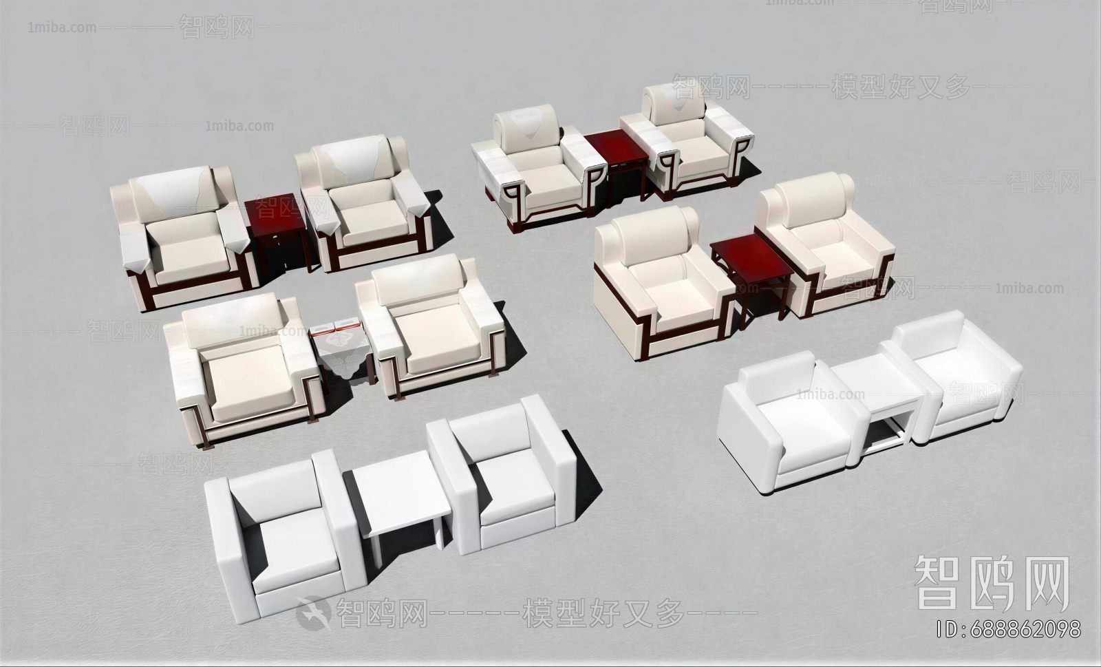 New Chinese Style Single Sofa