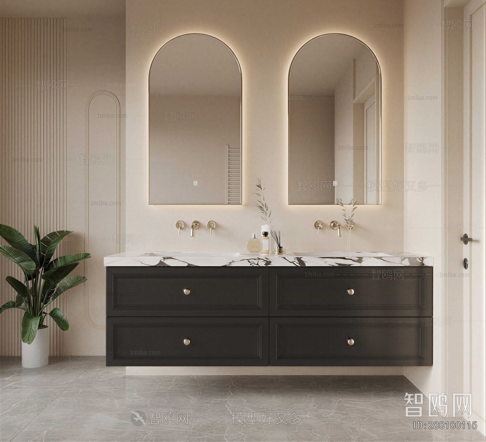 French Style Bathroom Cabinet