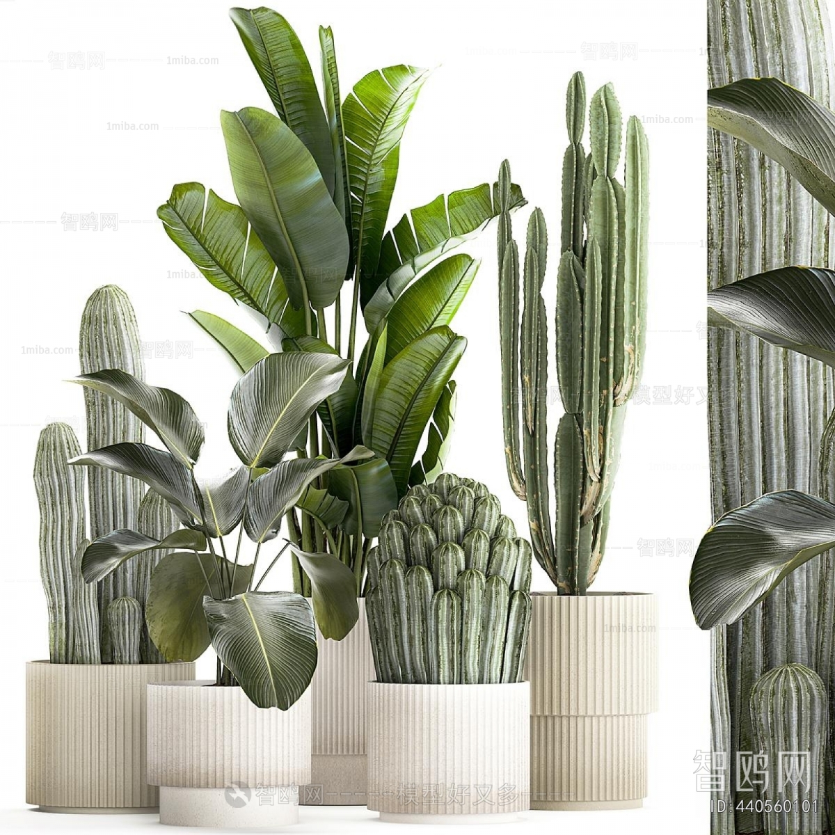 Modern Ground Green Plant Potted Plants