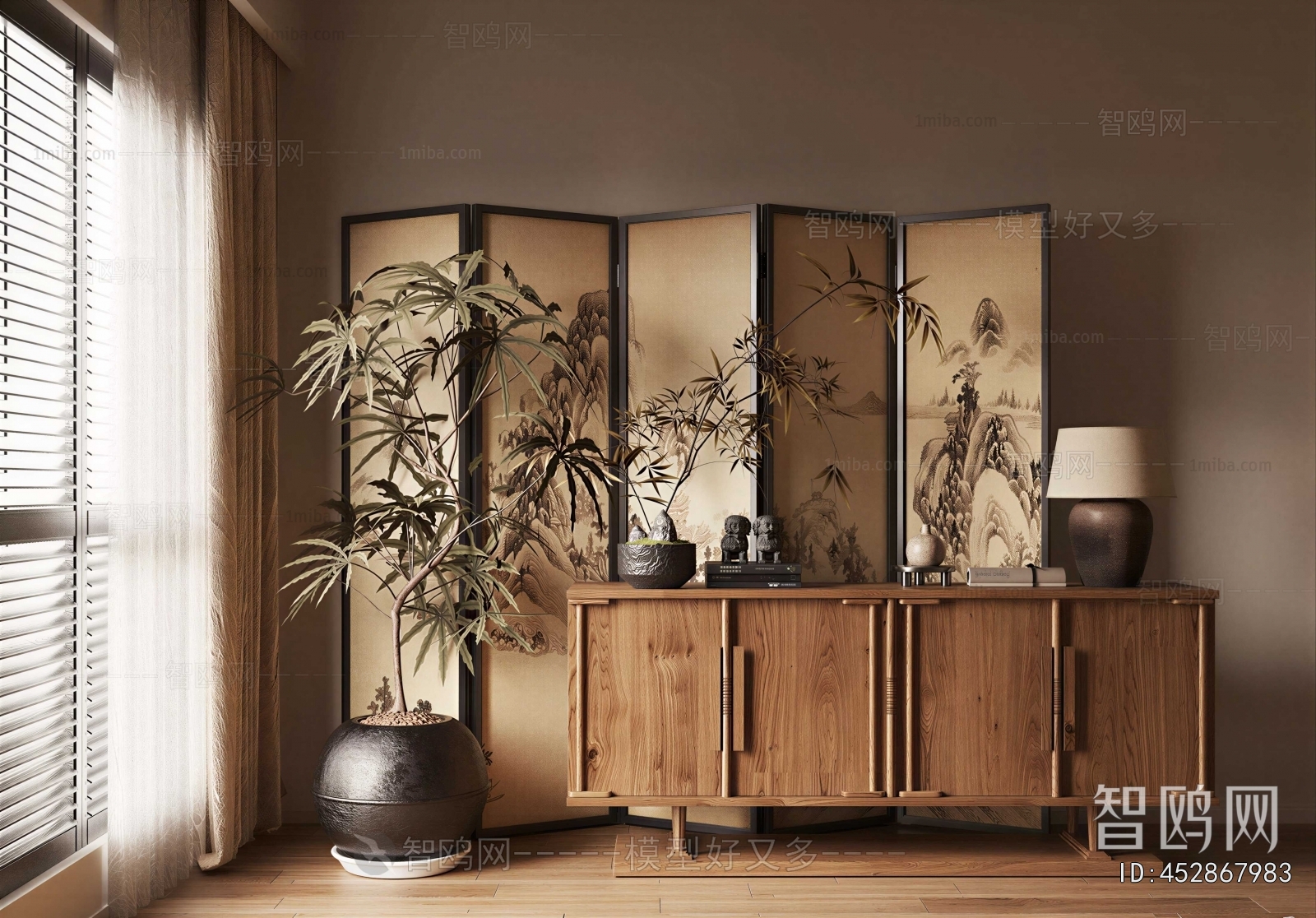 New Chinese Style Entrance Cabinet