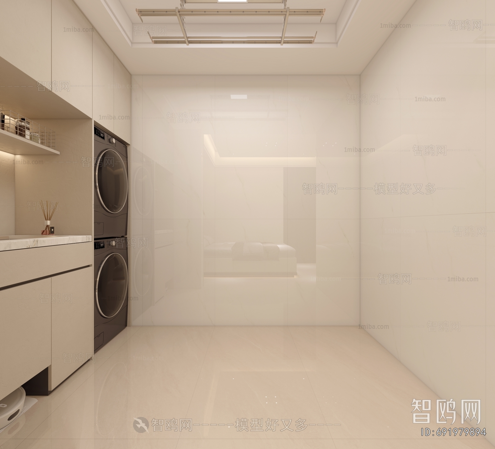 Modern Balcony Laundry Room