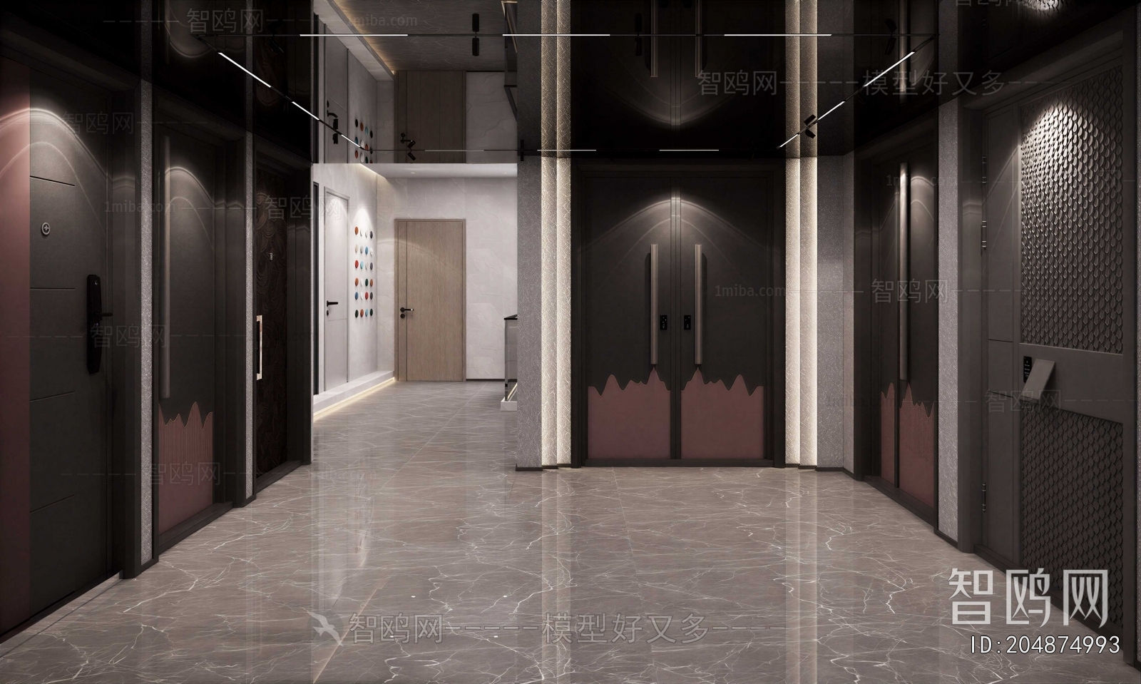 Modern Office Elevator Hall