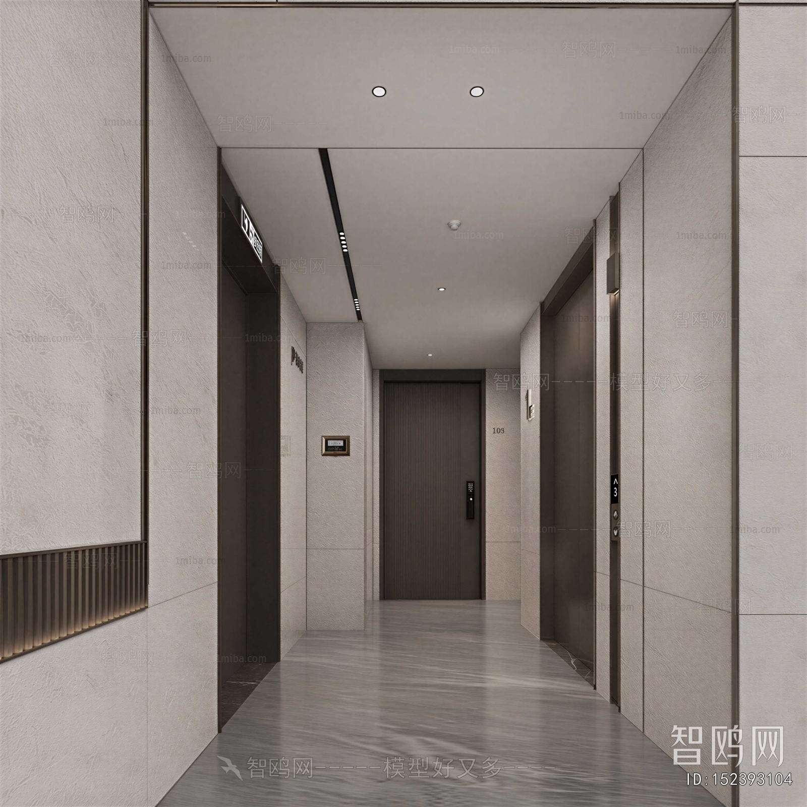 Modern Corridor/elevator Hall