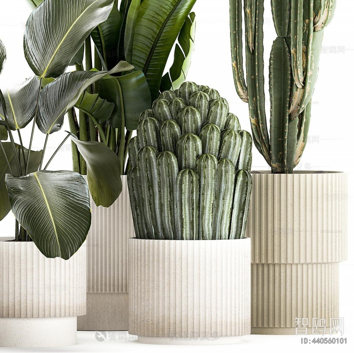 Modern Ground Green Plant Potted Plants