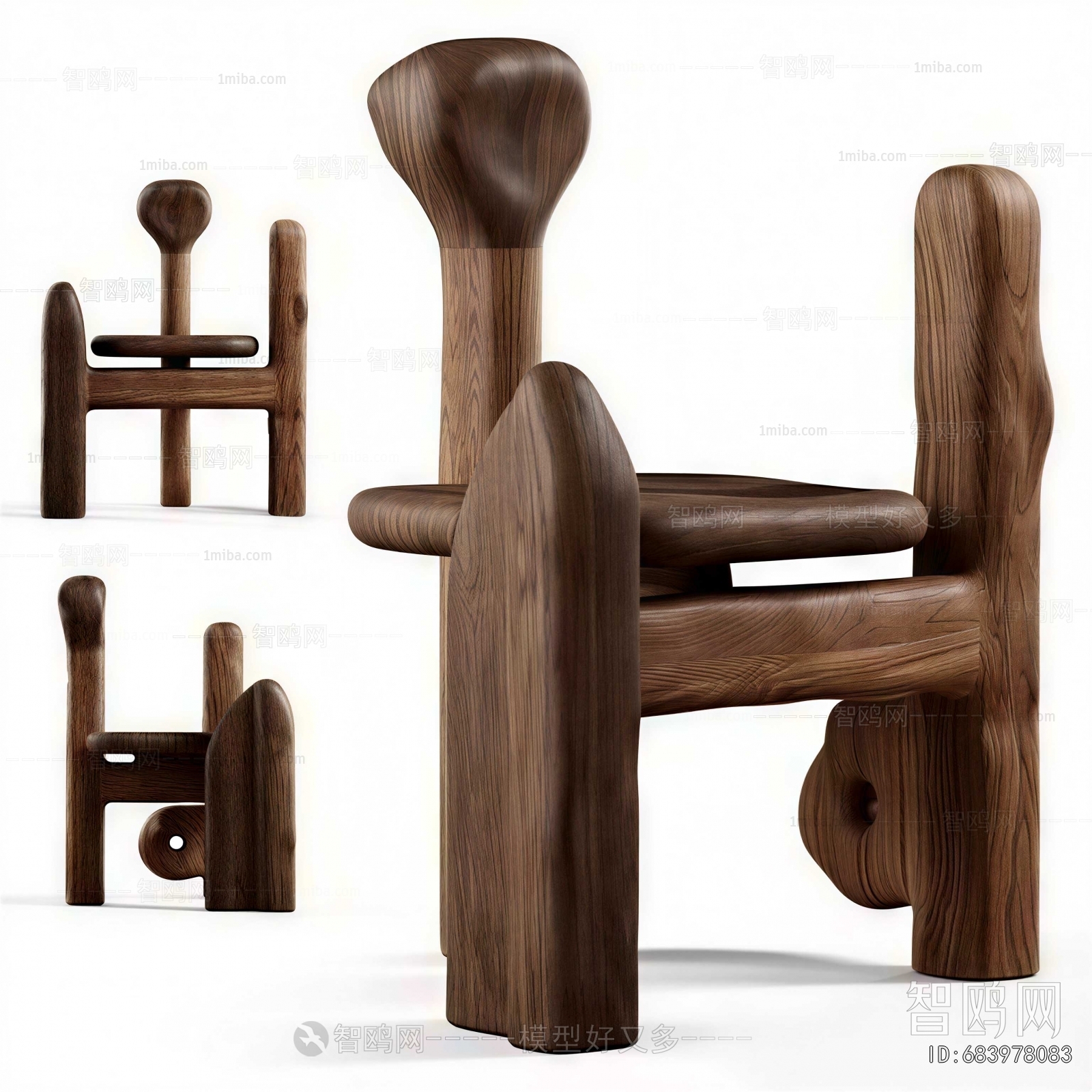 Wabi-sabi Style Single Chair