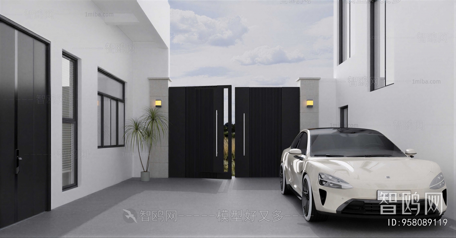 Modern Courtyard/landscape