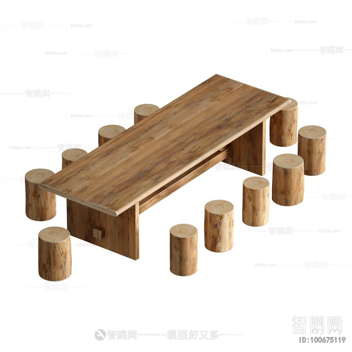 Wabi-sabi Style Dining Table And Chairs