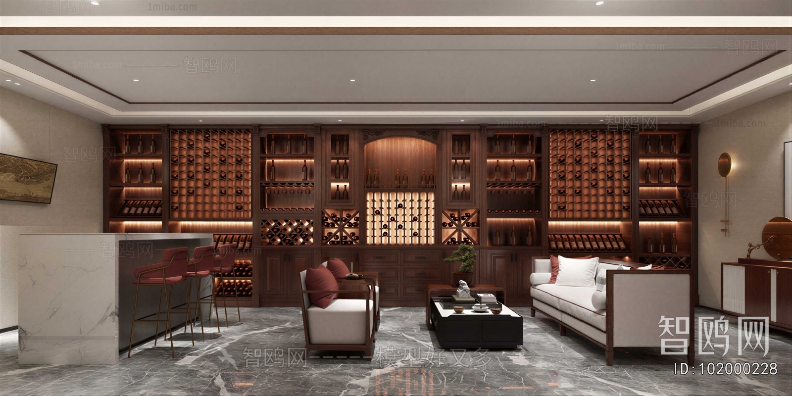 New Chinese Style Wine Cellar/Wine Tasting Room