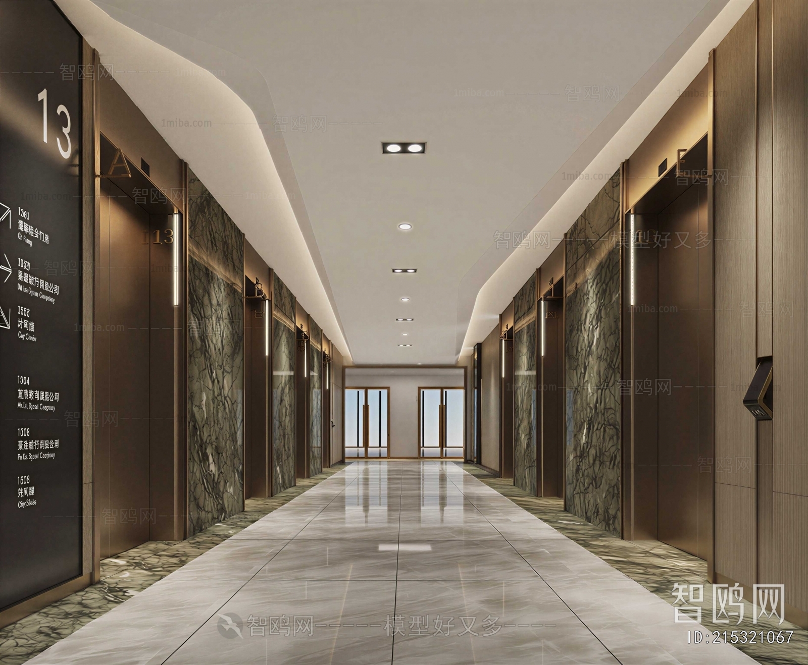 Modern Corridor Elevator Hall