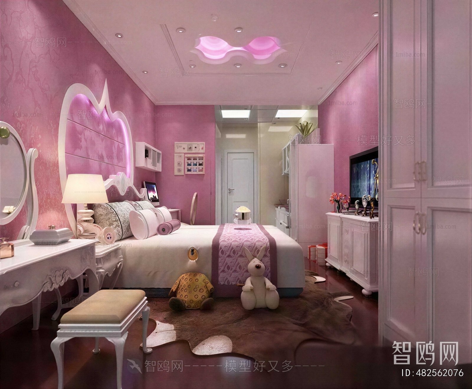 Simple European Style Girl's Room Daughter's Room