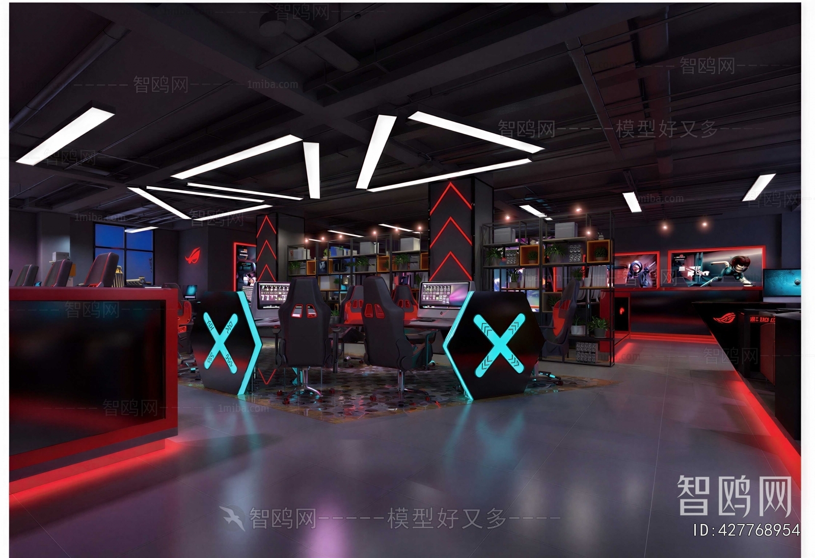 Industrial Style Internet Cafe