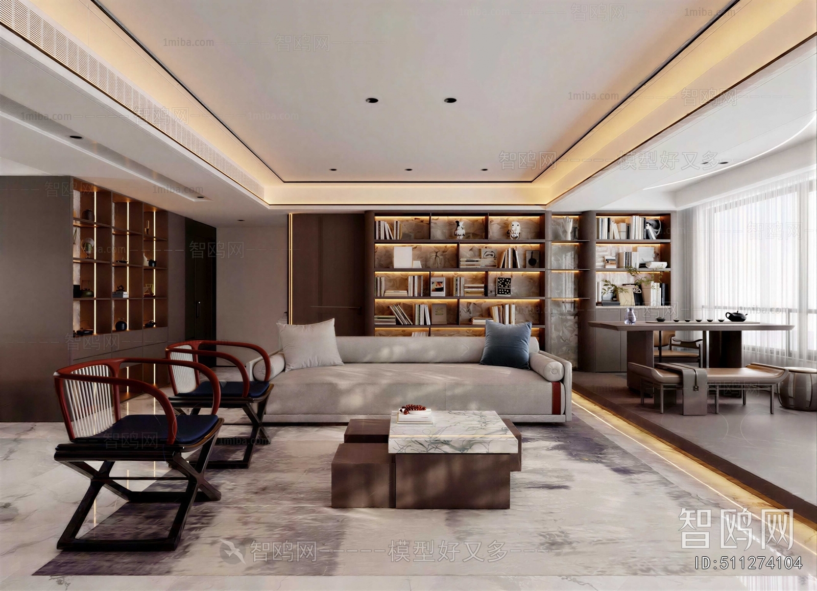 New Chinese Style A Living Room