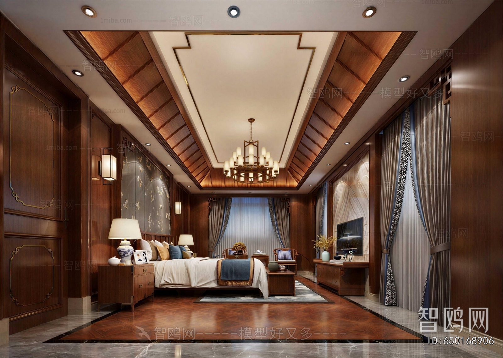 New Chinese Style Bedroom