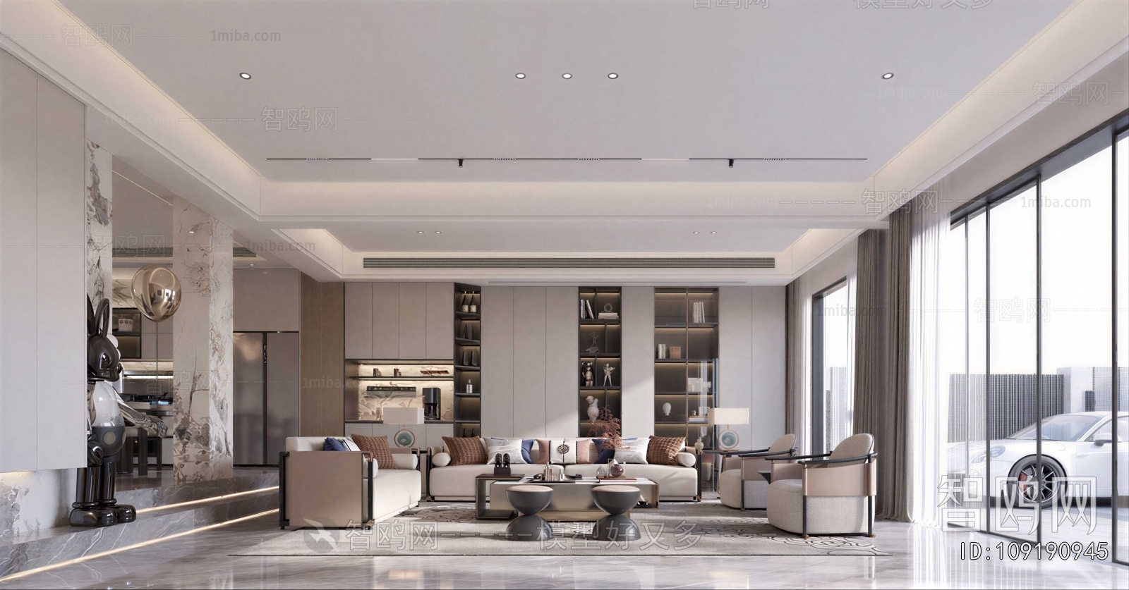 New Chinese Style A Living Room