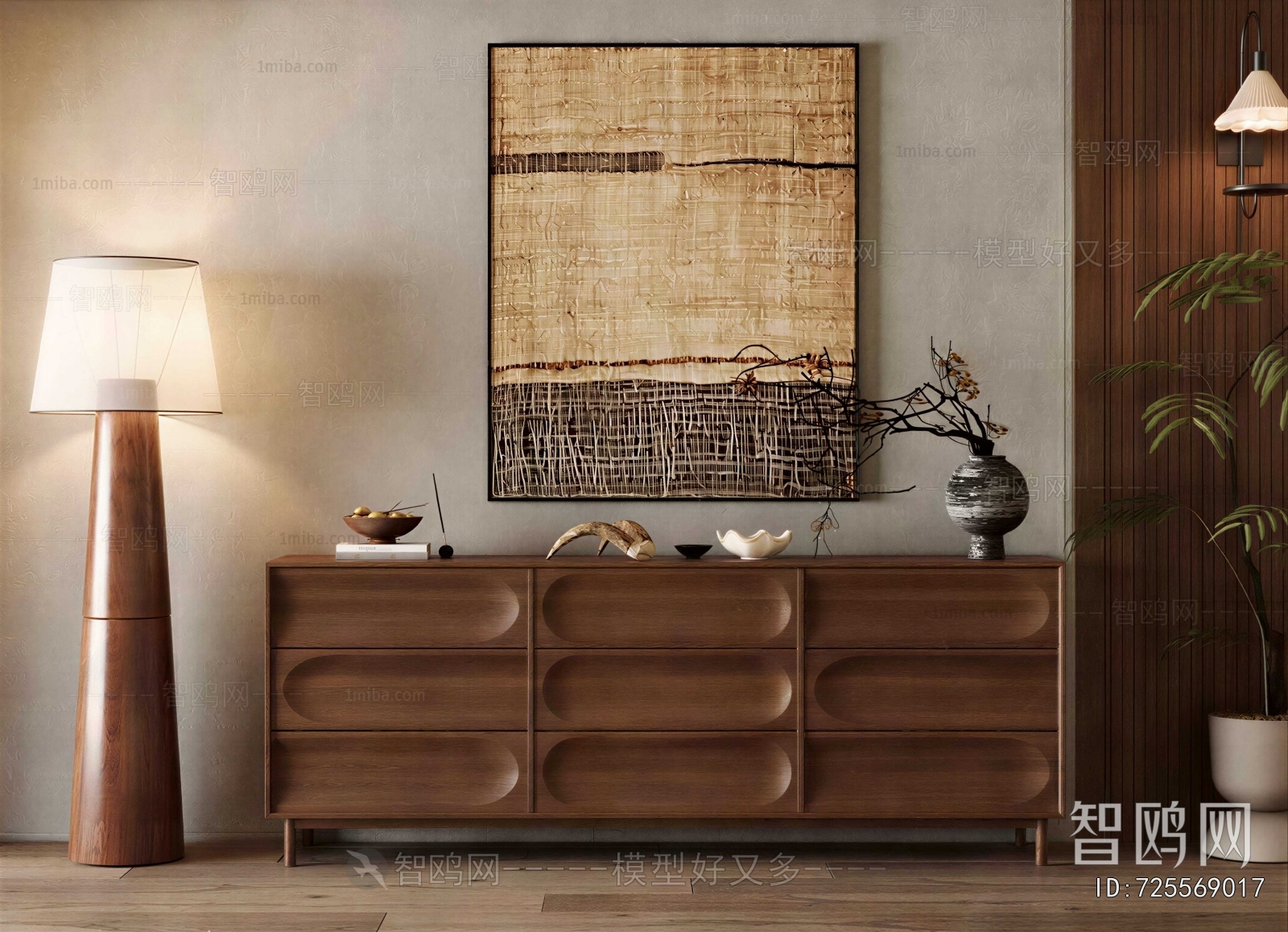 Wabi-sabi Style Entrance Cabinet