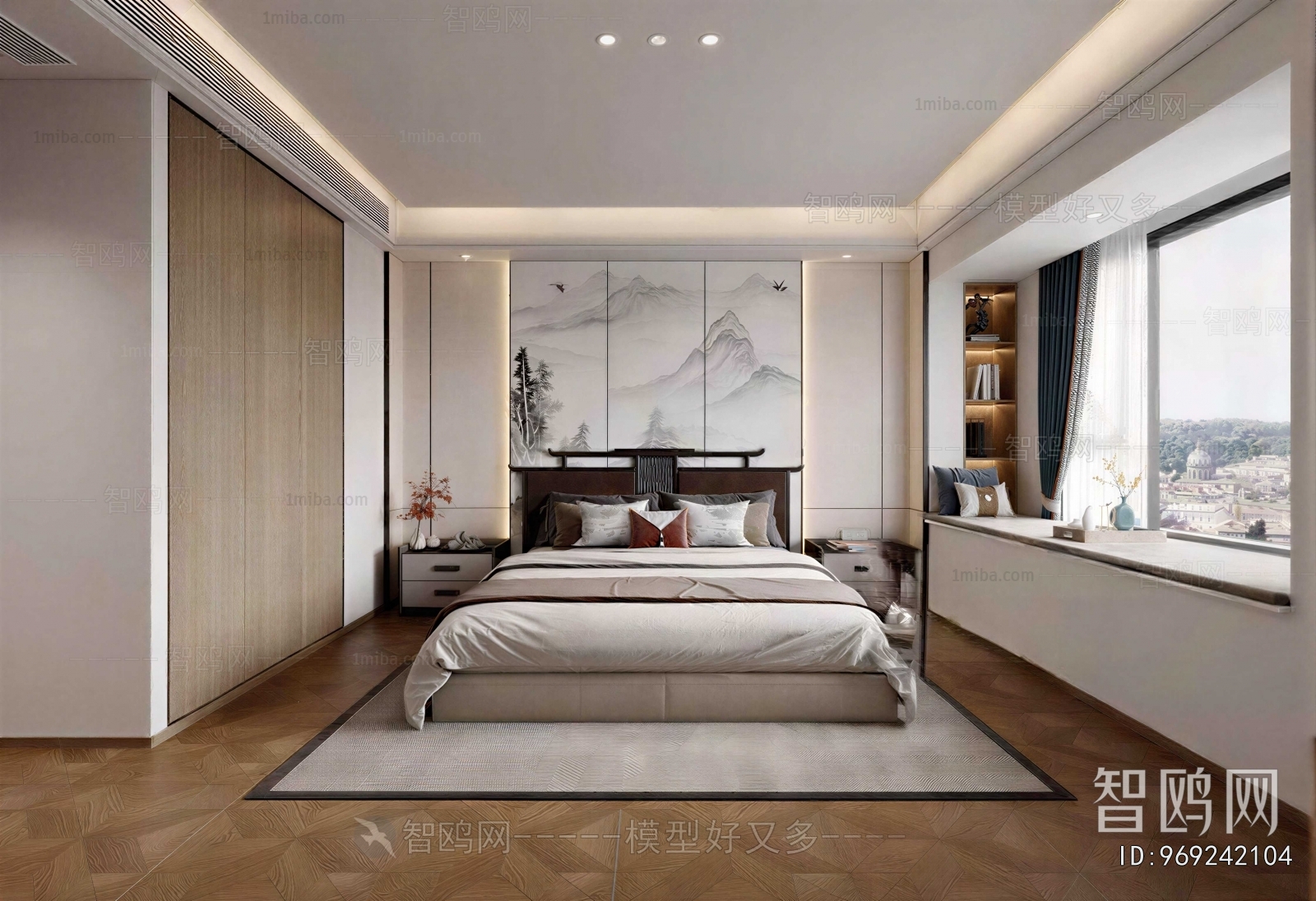 New Chinese Style Bedroom