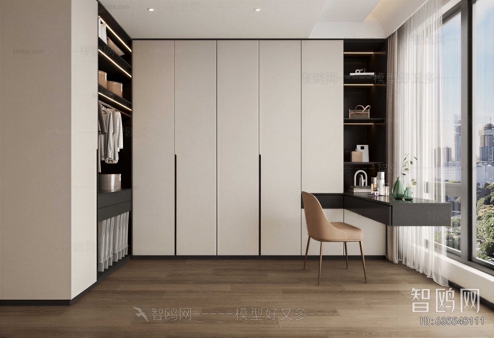 Modern Clothes Storage Area