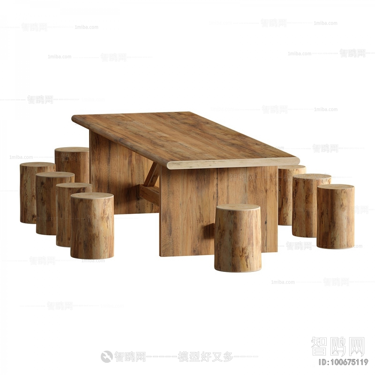 Wabi-sabi Style Dining Table And Chairs