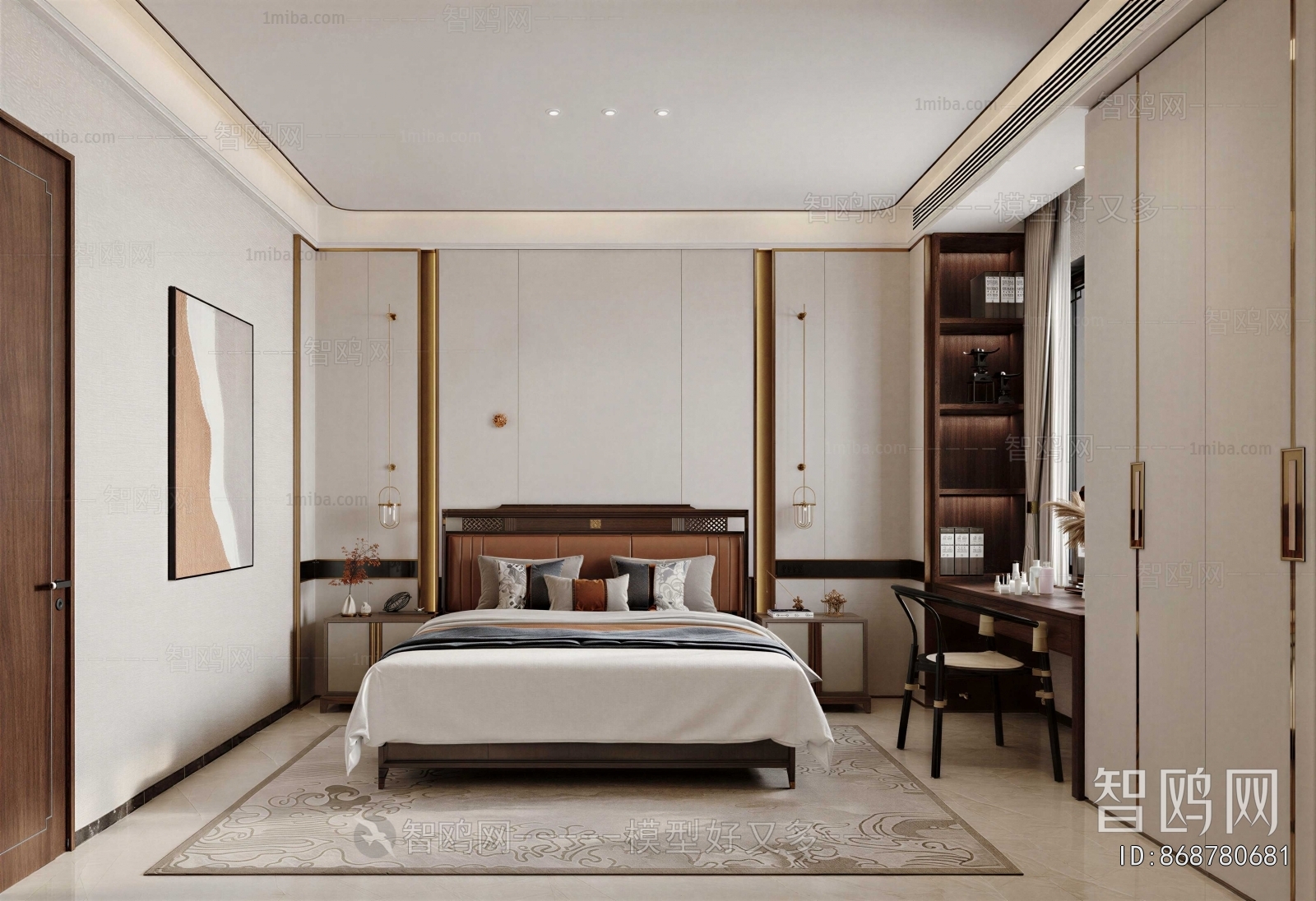 New Chinese Style Bedroom