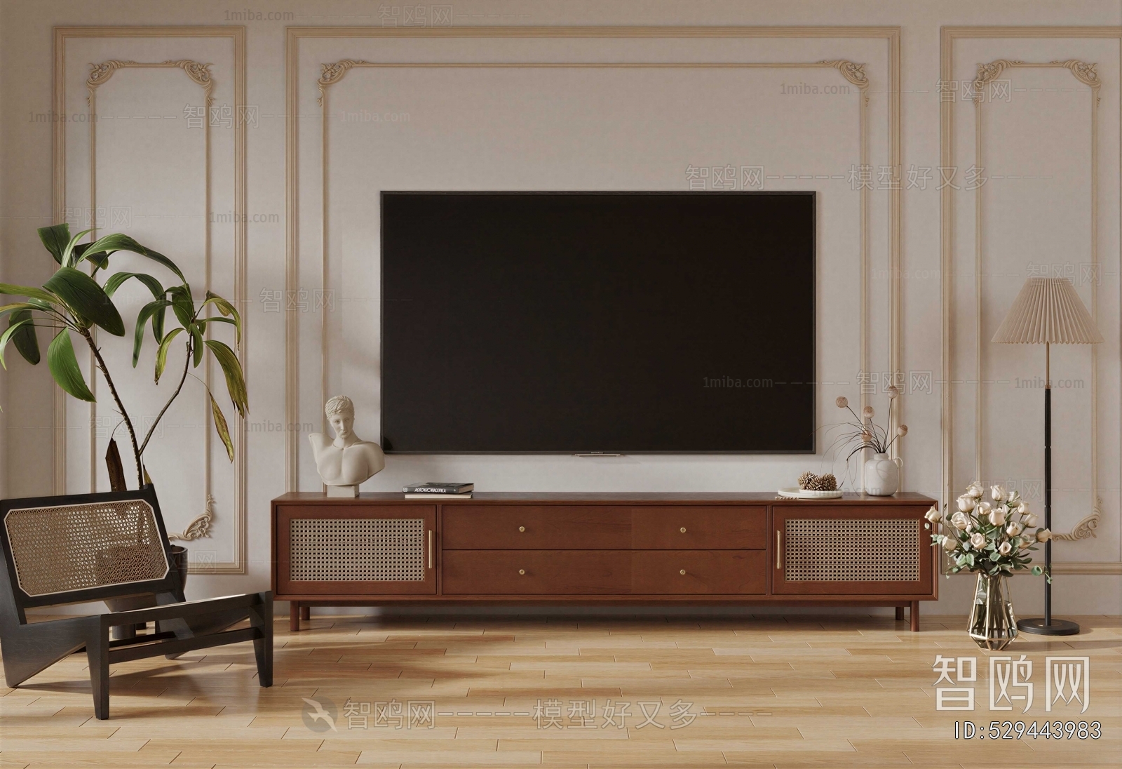 French Style TV Cabinet