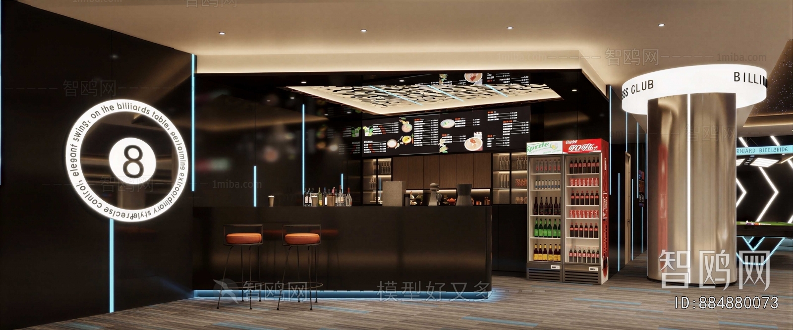 Industrial Style Billiard Room