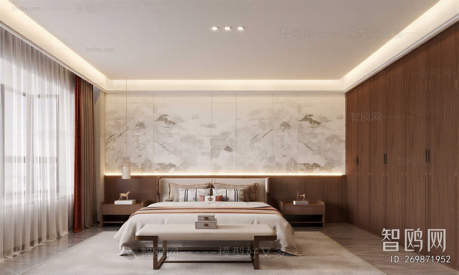 New Chinese Style Bedroom