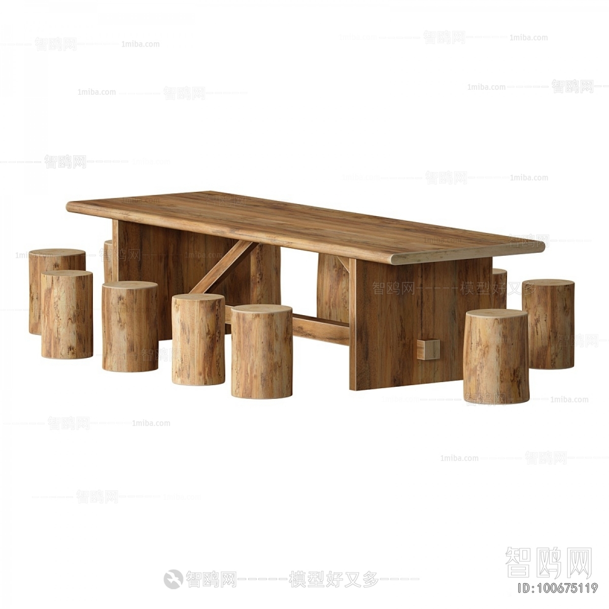 Wabi-sabi Style Dining Table And Chairs