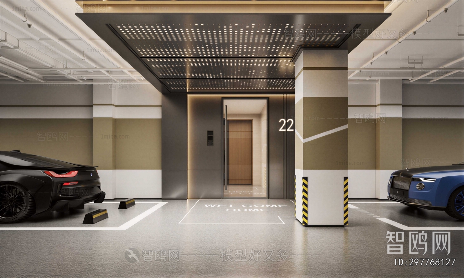 Modern Underground Parking Lot