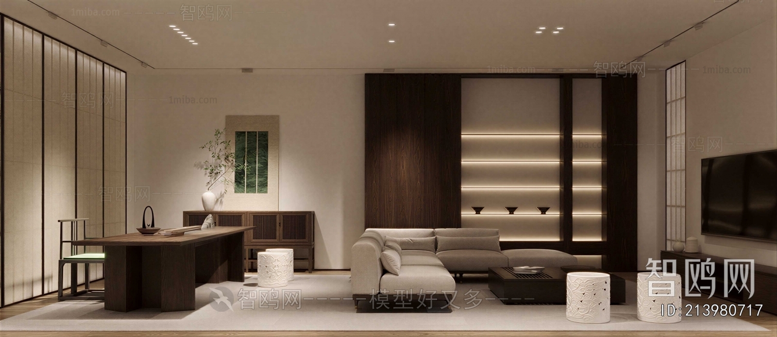 New Chinese Style A Living Room