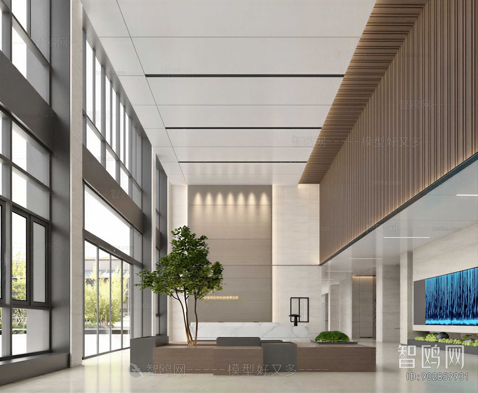 Modern Office Reception Desk