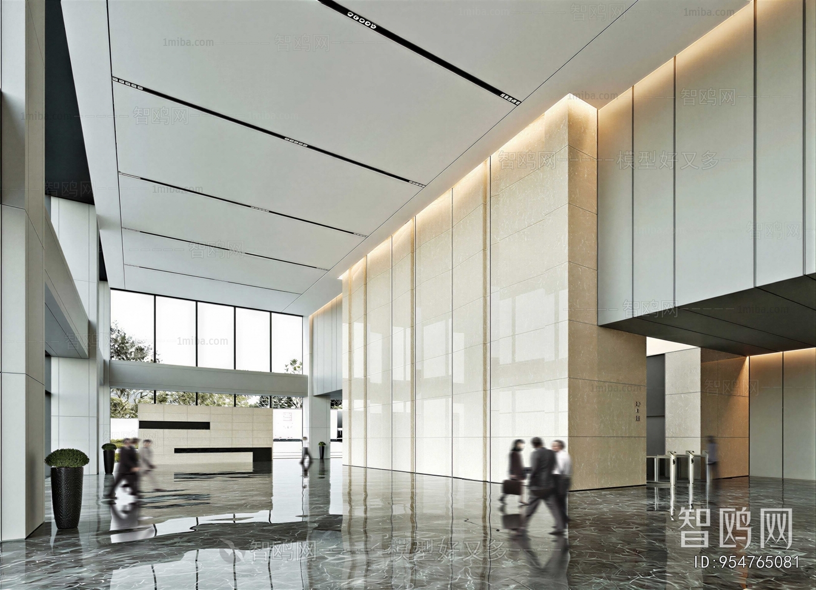 Modern Office Reception Desk